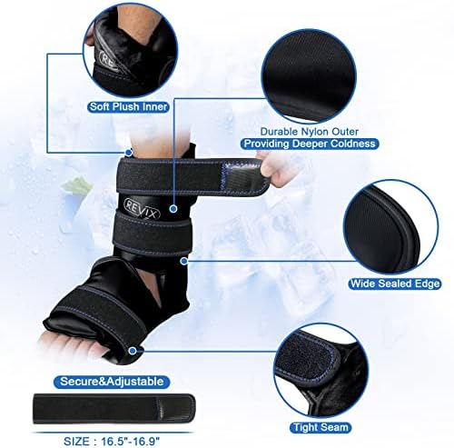 Пакет с лед REVIX, за да облекчи болката в коляното и глезена, за Многократна употреба Гел Маски с лед при Травми на глезена, Отоци, Операции на коляното, Студени Компре