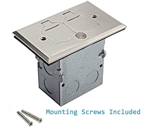 Подова кутия с панти капак от никелиран месинг ENERLITES включва защитени от неоторизиран достъп Двухшпиндельную контакта на 20