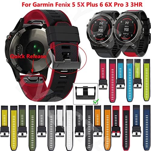 Велурени 26-22 ММ Силиконови Быстроразъемные Каишки За Ръчни Часовници на Garmin Fenix 6X6 Pro Smart Watch Easyfit Гривна на Китката