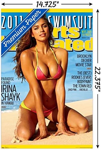 Trends International Sports Illustrated: Издание на бански костюм -Стенен постер на Ирина Шэнк на корицата 11, 14,725 x 22,375 инча,