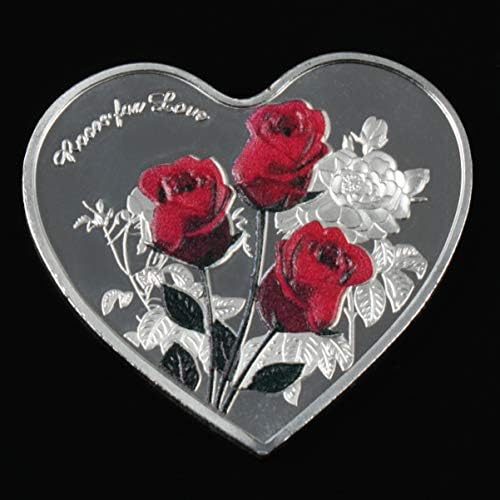 Безплатна Възпоменателна Монета във формата на Роза, са подбрани Монета във формата на Сърце, На 52 Езика, Аз Те Обичам, Художествена