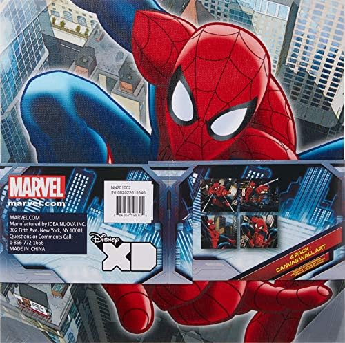 Стенен рисуване върху платно със спайдърмен на Marvel (4 бр.)