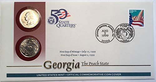 1999 P D Монетен двор на Щата Джорджия в САЩ В Първия ден на Лъскава Корица, Без да тиражите