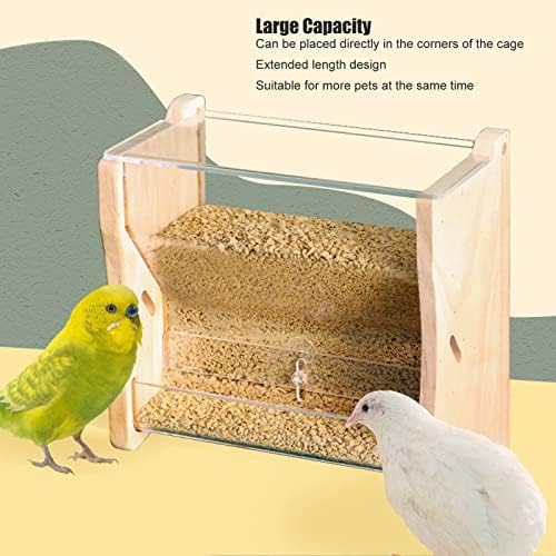 Автоматичен Фидер на птици, Прозрачна Акрилна Ясла за Пилета Голям капацитет за Клетките на домашни любимци