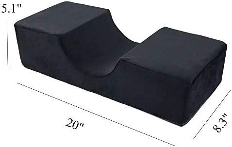 4 Опаковки покрива възглавница от пяна с памет ефект за Удължаване на Миглите, Улучшающих Огъване на Съня покрива възглавница (Черен)