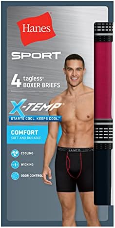 Мъжки спортни къси панталони Hanes X-temp Comfort Boxer Brief 4 в опаковка