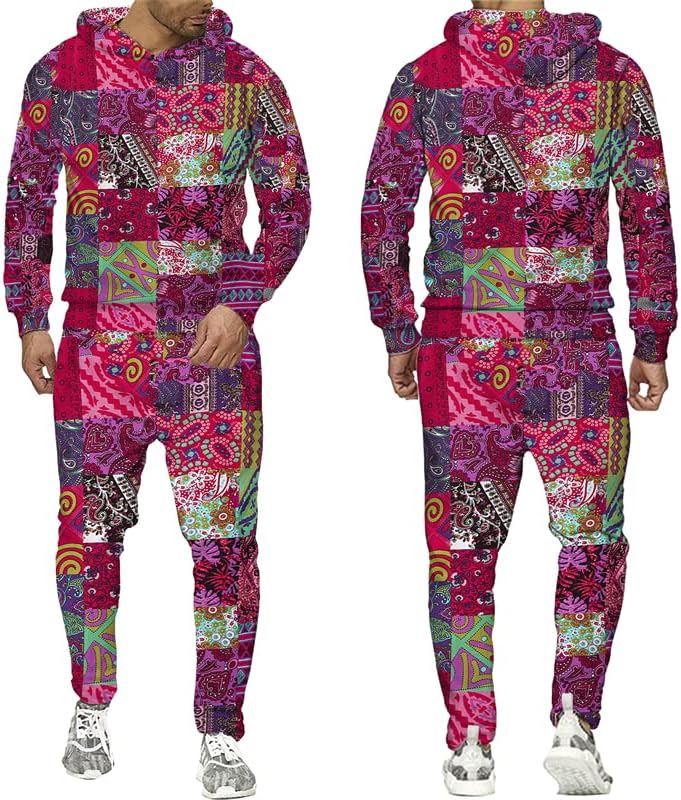 Пролетно-Есенен Комплект Толстовок и Панталон с 3D Принтом, Пуловер в стил Харадзюку, Свитшоты, Случайни Мъжки Спортен костюм