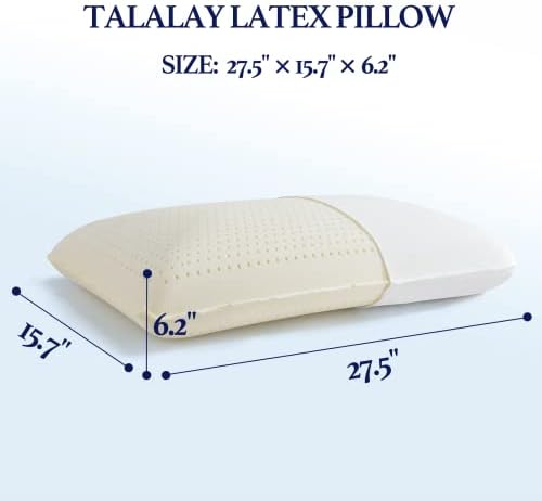 Въздушна Целувка Dream от латекс Talalay, Много Мека Латексова възглавница за сън Възглавница за гърба, отстрани и в корема, помага за облекчаване на болки в раменете и вр