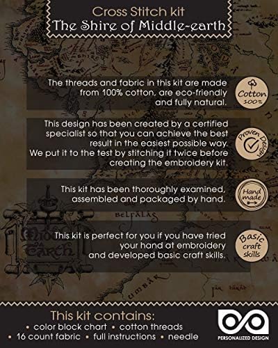 Персонално.Дизайнерски Комплект за бродерия на кръстат бод Властелинът на пръстените: Наследството на средната земя - Маркер за