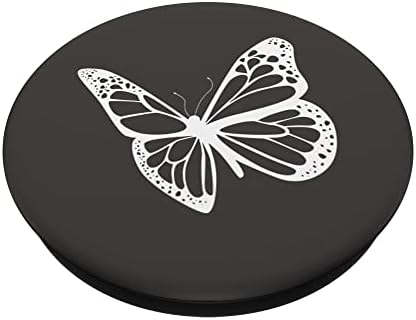 Бяло-Сива Пеперуда PopSockets С Възможност за смяна на PopGrip