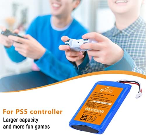 Батерията на контролера Pickle Power PS5, 4000 mah, Актуализирана Смяна на батерията LIP1708 за Sony PS5 Playstation 5 DualSense