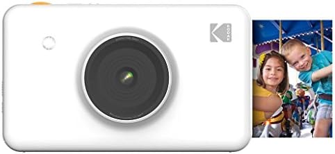 Фотоапарат непосредствена печат Kodak Mini Shot (бял) Базов комплект + хартия (20 листа) + луксозен калъф