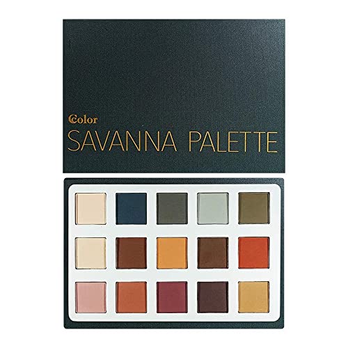 Ccolor Cosmetics - Savanna, 15-Цветна палитра сенки за очи, Высокопигментированные, устойчиви, лесно растушевываемые, топли неутрални