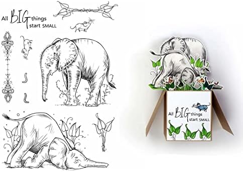 Слоновете Мишката Приятели Прозрачен Гумен Печат DIY Scrapbooking Щанцоване Печат Силиконов Печат Занаят Производство на пощенски