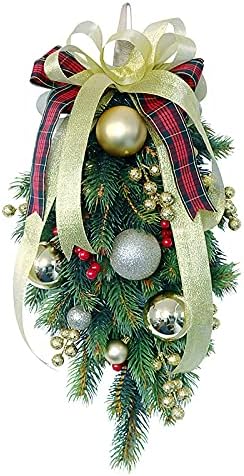 Изискана Коледна Декоративни Подаръци, Коледни Сувенири, 19,7-цолови Изкуствени коледни сълза форма Украса за входната врата с Коледни