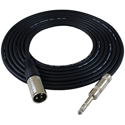 Кабели GLS Audio 25ft Patch Кабел - от XLR щепсела до 1/4 Кабели TRS Black - 25' Балансиран змия кабел (Забележка: Това не се микрофон, кабел!)