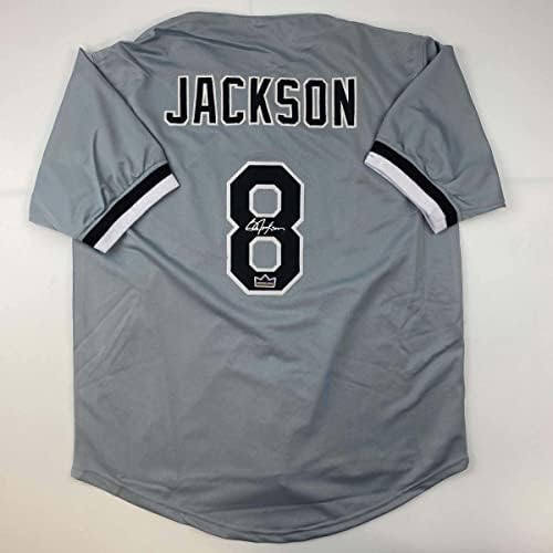 Факсимиле С Автограф на Бо Джексън Чикаго Грей ново издание Лазерна Автоматично Бейзбол-ризи Размерът Мъжки XL