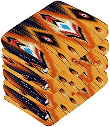 Комплект Кърпички за миене с изображение на индийския килим Kigai, 2, 12x12 Инча, Памучни Детски Гъба, Добре Абсорбиращи и Мека На Допир хавлиени Кърпи за пръсти, Кърпи за
