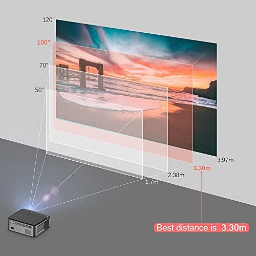 KXDFDC на цял екран за проектор с резолюция 1920x1080P, проектор за смартфон, led 3D проектор за домашно кино, видео (Размер: версията