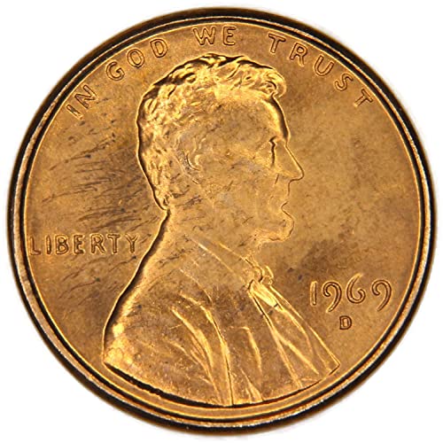 Цент Памет Линкълн 1969 година на издаване , не обращавшийся на Монетния двор на САЩ