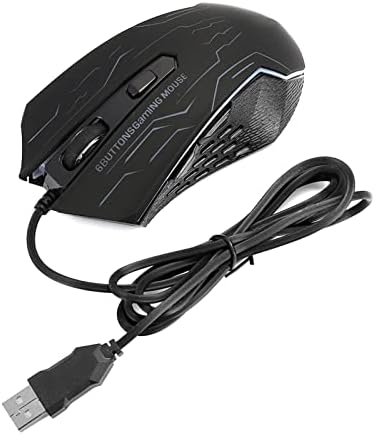 PUSOKEI 4,9 подножието USB-Мишка, Мишка, 6 Скоростни Регулируеми 3200 dpi Безшумни Геймърски Мишки USB Жичен Настолна Мишка За Лаптоп