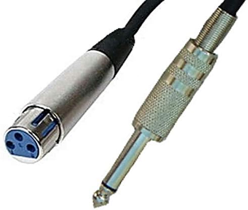 Студиен Z Микрофон на кабел 20 метра на Жена XLR до 1/4 инча TS Мъжки Моно 3-пинов Гъвкав Микрофон Небалансиран кабел Свързващ проводник