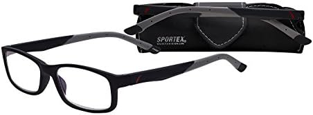 Очила SAV Eyewear Мъжки Sportex Ar4161 Сиви Правоъгълни Очила за четене, 29 мм + 2,75