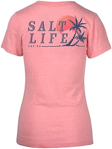 Приталенная Тениска Salt Life Men ' s Leaning Palms С къс ръкав