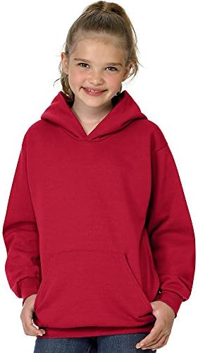 Hoody-пуловер Hanes Big Boys ComfortBlend EcoSmart с качулка _ Deep Red_S