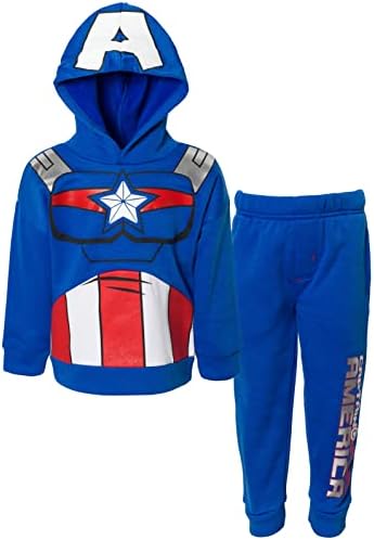 Marvel Отмъстителите Спайдърмен Черна Пантера Капитан Америка, мек вълнен плат Пуловер с качулка и Панталони Комплект Дрехи от малко