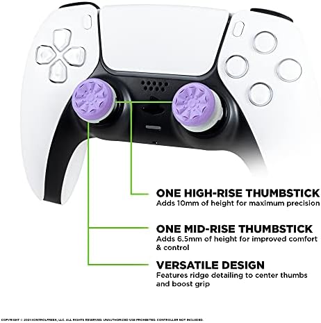 KontrolFreek FPS Freek Galaxy Performance Kit за контролер Playstation 5 (PS5) | Включва изпълнение Дръжки за по-големи пръсти и