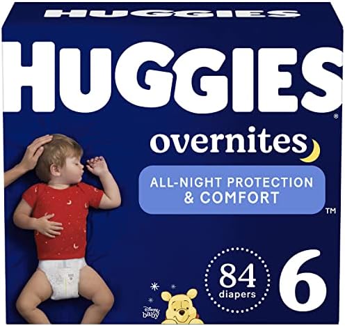 Бебешки пелени 6-ти размер, Huggies Little Movers, 48 Памперси Count & ht-6-ти размер, общо 84 Ct & ПЕС, 12 опаковки с мек покрив