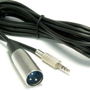 В КОМПЛЕКТ 25-крак съединители XLR към 3,5-миллиметровому штекерному кабел TRS (Балансиран звук), 2 комплекта