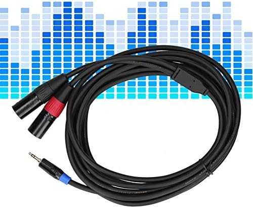 01 Щекер до 2 штекерным кабелям XLR с Двухслойным екраниран Кабел Аудиоадаптера Plug and Play за домашни събрания (5 М)