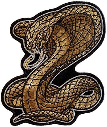 Нашивка с бродерия във формата на змия Кобра (Шир при пришивании - 4.0 X 3.0 MS7)