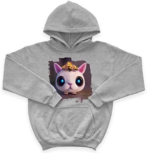 Детска hoody с качулка от порести руно Cat With Crown - Детска Hoody с качулка Аниме Cat - Сладък дизайн и Качулки за деца