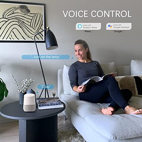 Smart Plug, Мини съединители Wi-Fi SURNICE Работят с Alexa и Google Home, Изход за умна къща с таймер и групови контролер, Концентратор