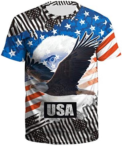 Мъжки Летни Мъжки Ежедневни Ризи С 3D Принтом Хартата на САЩ, Свободни Тениски с кръгло деколте, Върхове