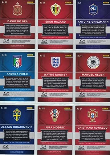 Набор от карти Панини PRIZM на УЕФА Soccer 250 с Кристиано Роналдо, Луга Модричем, Рууни и Златаном ПЛЮС