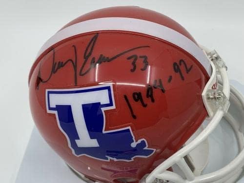 Мини-каска с автограф Дъга Евънс Louisiana Tech Bulldogs, мини-каски PSA NFL с ДНК-автограф
