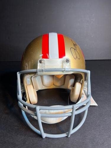 Джо Монтана и Дуайт Кларк подписаха автентичен каска 'The Catch' 49ers FS PSA - Каски NFL с автограф