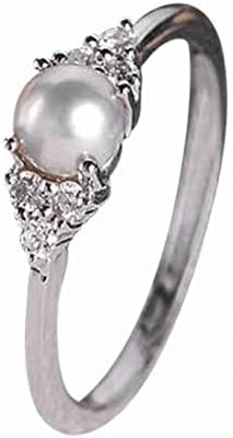 Комплект пръстени за пръстите, женски пръстен с перли, инкрустированное диаманти, стилен пръстен, годежен пръстен, комплект пръстени
