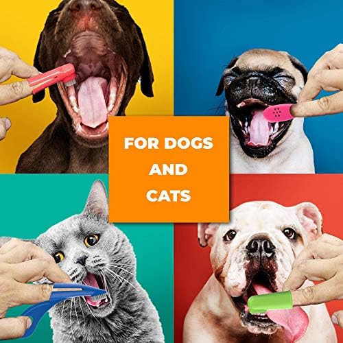 Четка за зъби за кучета PoshWag, Пальчиковая Четка за Зъби за Кучета и котки, е най-Добрият Набор от Четки за Кучета, Комплект За Почистване на зъбите Кученца с Четка за ?