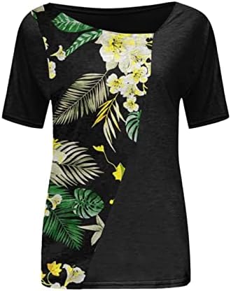 Дамски Есен-Лятна Тениска за Обяд 2023, Дрехи с Къс Ръкав и V-образно Деколте, Памучен Блуза с Графичен Дизайн, Риза за Момичета
