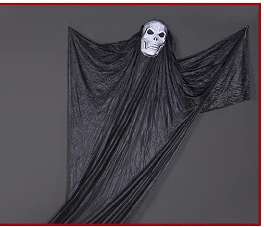 12,4 метра Хелоуин Призрак Висящите Декорации с Маска на Скелет Летящ Призрак Страшен Двор на Къщата на Хелоуин Парти Закрит и Открит