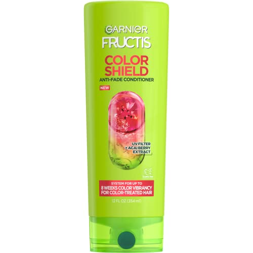 Климатик Garnier Fructis Color Shield срещу избледняване за боядисана коса, 12 течни унции, 1 порция (Опаковка може да варира)