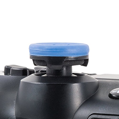 KontrolFreek Alpha за PlayStation 4 (PS4) и PlayStation 5 (PS5) | висока производителност джойстици | 2 Ниски вдлъбнати | Сини