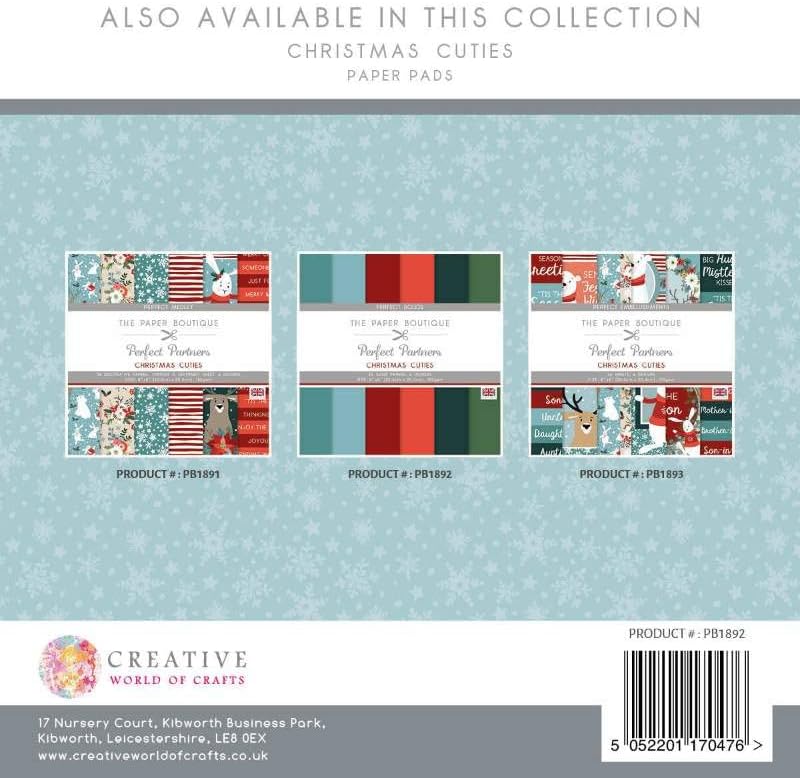 Перфектни партньори книга бутик-Коледни cutie-Цветни, 8 x 8 инча, различни цветове