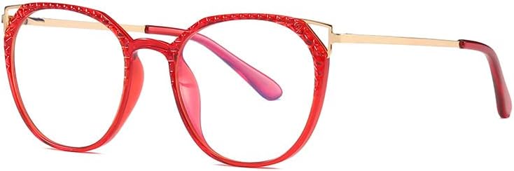 Очила за четене RESVIO Cat Eye за Жени с кутия пролетта Панти, Квадратни Метални Очила за четене Ръчно изработени, Червен Прозрачен