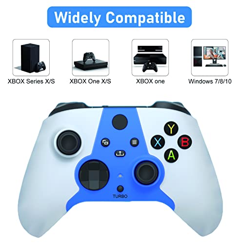 Безжичен гейм контролер за Xbox X series|S бутон Turbo, 4 Вибродвигателями и жак за стереозвука, съвместим с Xbox One, КОМПЮТЪР